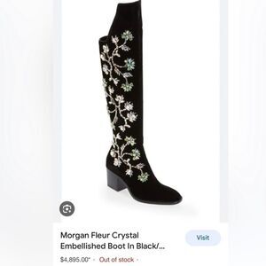 Unisex Christian Louboutin Morgan Fluer crystal boots